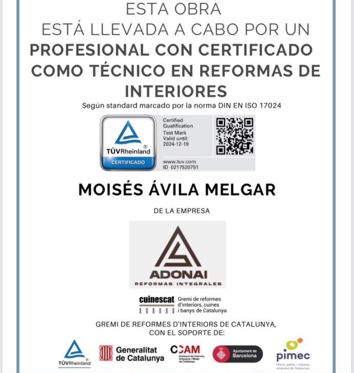 Técnico en Reformas de Interiores